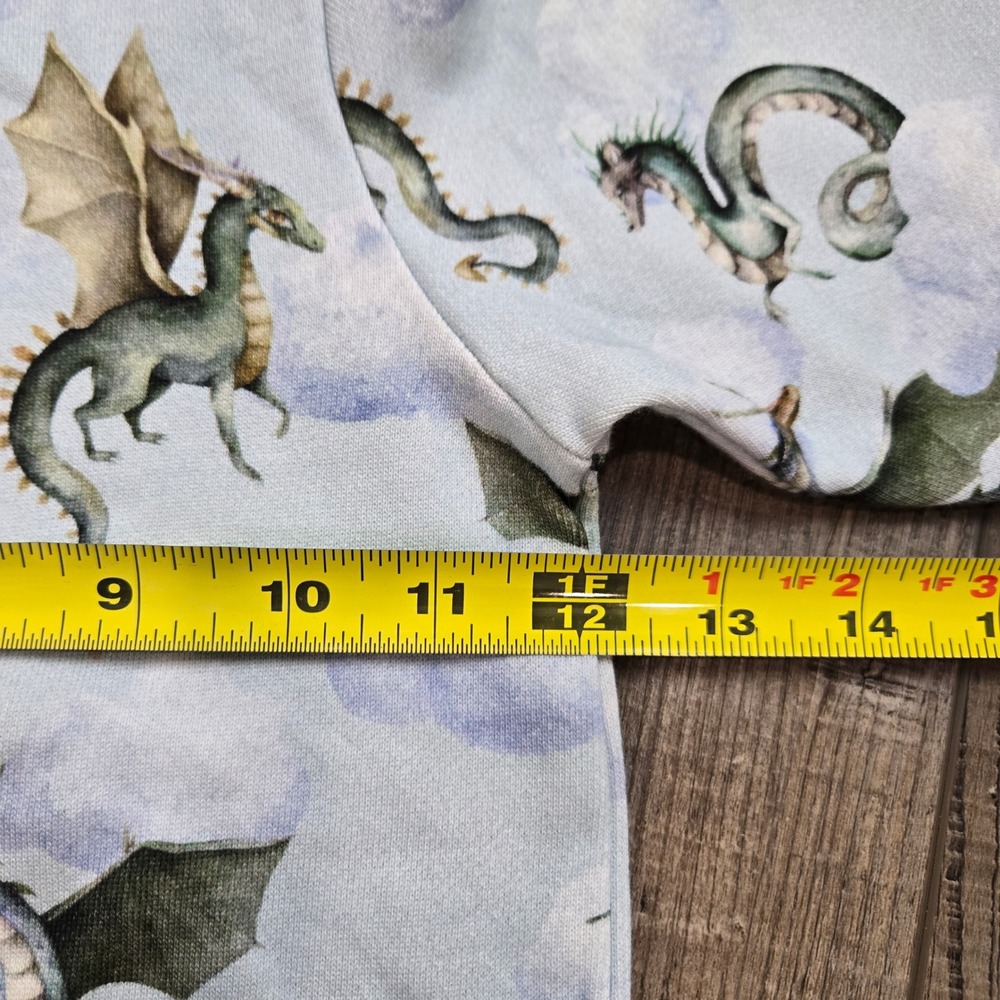 Posh Peanut Dragon Cloud Print Light Blue Sweatshirt Kids Pullover 24 Month - Picture 4 of 5